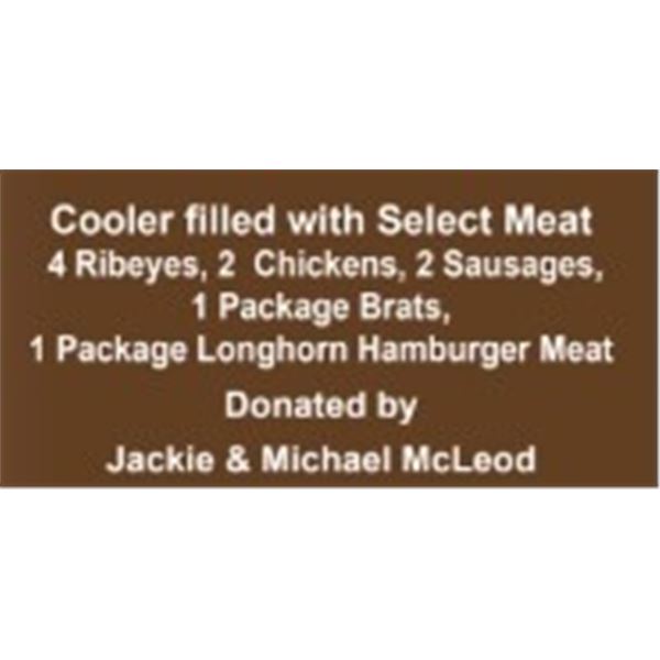 Cooler filled with Select Meat