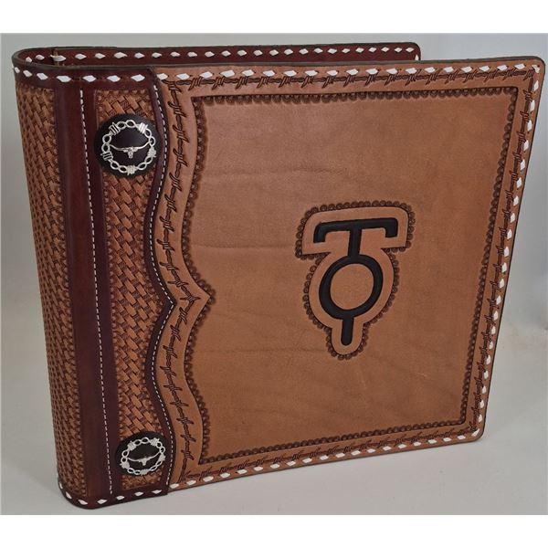 Hand-Tooled Leather Binder