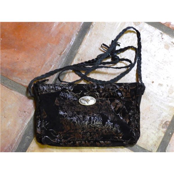 Suede Longhorn bag with change purse