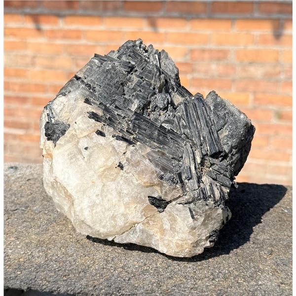 Black Tourmaline on Quartz Mineral Specimen