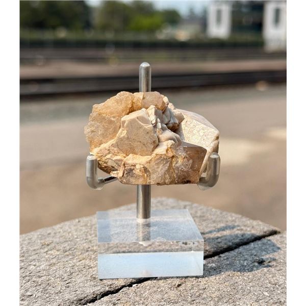 Smoky Quartz on Feldspar Mineral Specimen