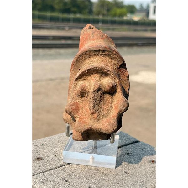 Pre Columbian Pottery Jug Stem