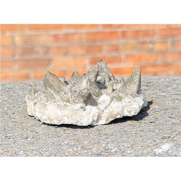 Chalcopyrite on Calcite Mineral Specimen