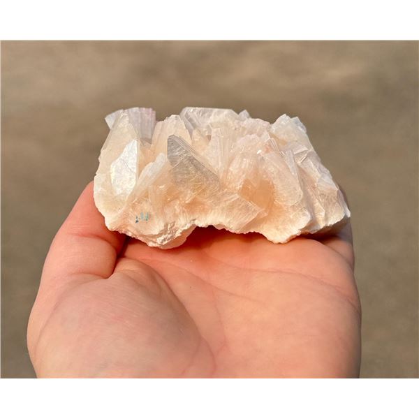 Peach Stilbite and Apophyllite Mineral Specimen