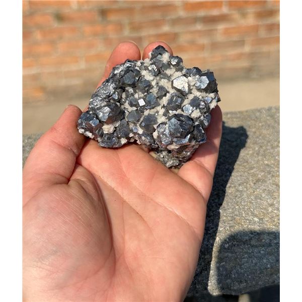 Butte Montana Cubic Galena on Calcite Specimen
