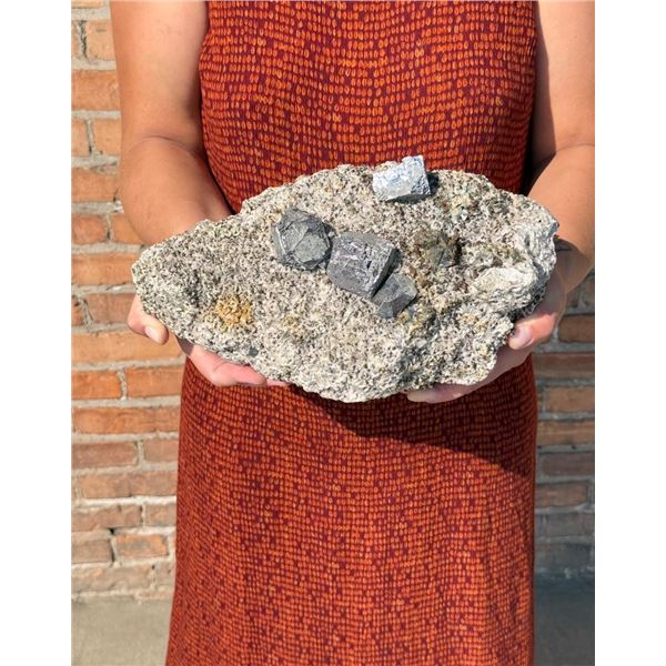Bournonite with Pyrite Calcite and Sphalerite