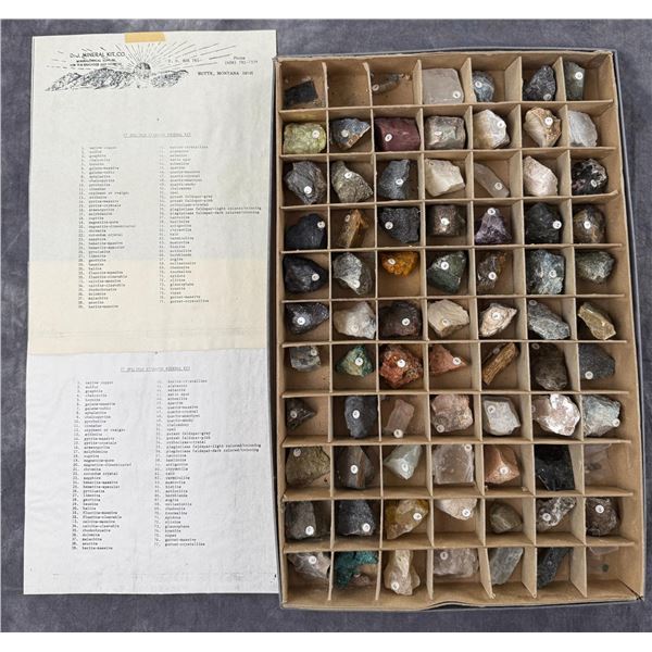 Butte Montana D.J. Mineral Kit Co Specimens