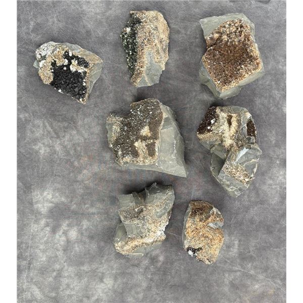 Iridescent Calcite Mineral Specimens