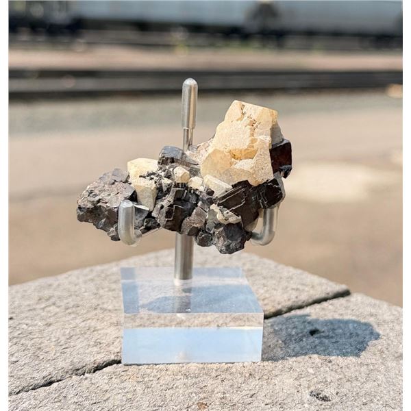 Sphalerite on Calcite Mineral Specimen