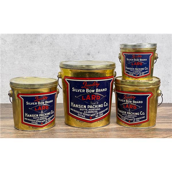 Butte Montana Silver Bow Lard Tins