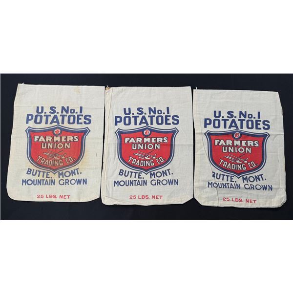 Butte Montana Farmers Union Potato Sacks
