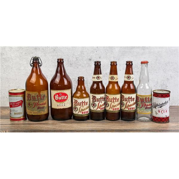 Collection of Butte Montana Beer Bottles
