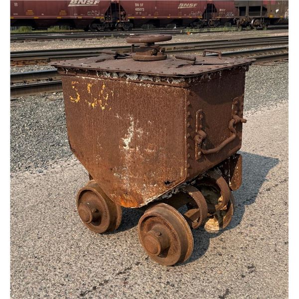 Butte Montana Latrine Sanitary Toilet Mine Cart