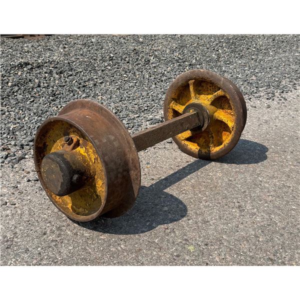 Butte Montana Mining Ore Cart Wheels