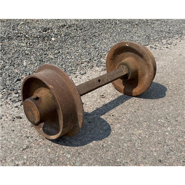 Butte Montana Mining Ore Cart Wheels