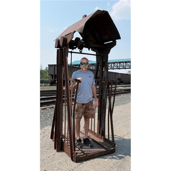 Butte Montana Mining Ore Cart Man Lift