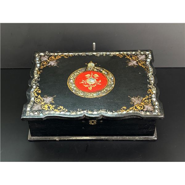 Victorian Paper Mache Writing Lap Desk