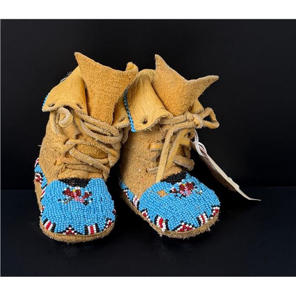 Native American Indian Beaded Baby Moccasins