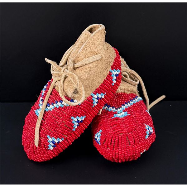 Native American Indian Beaded Baby Moccasins