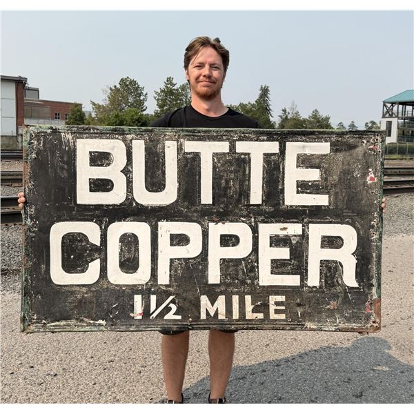 Butte Montana Copper Highway Road Sign