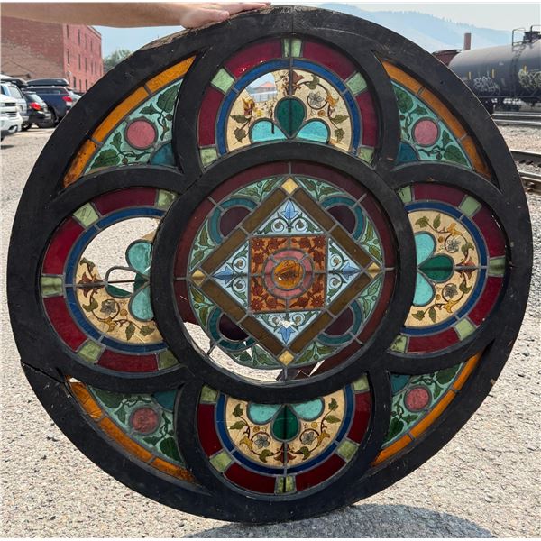 Antique Butte Montana Stained Glass Window