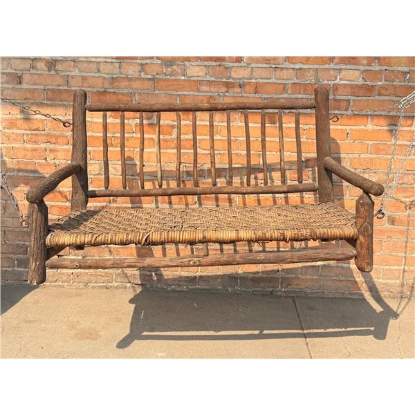 Antique Adirondack Old Hickory Porch Swing