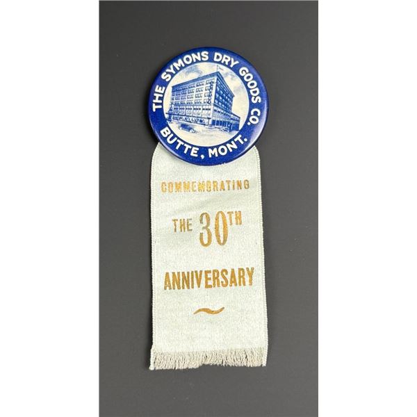 Symons Dry Goods Co Butte Montana Ribbon Button