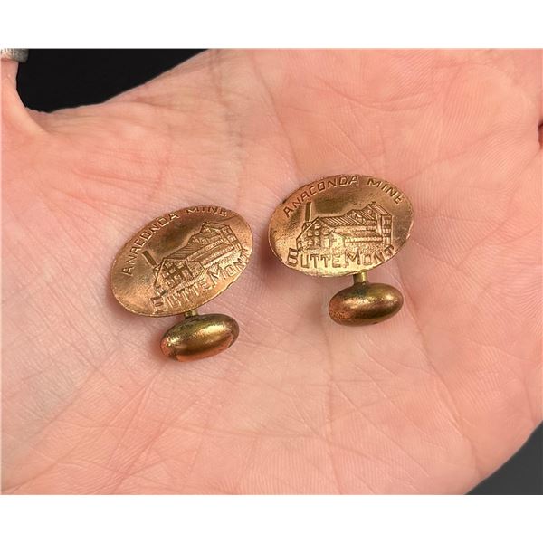 Anaconda Mine Butte Montana Copper Cufflinks