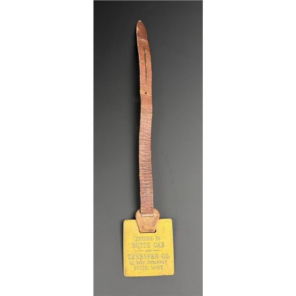 Butte Montana Cab and Transfer Luggage Tag Fob