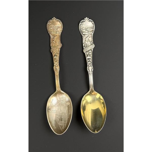 Sterling Silver Montana Mining Souvenir Spoons
