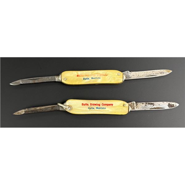 Butte Brewing Co Montana Advertising Pocket Knives