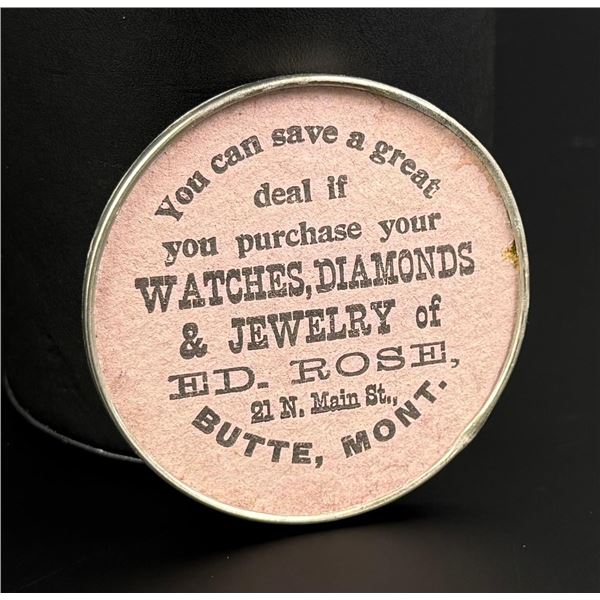 Butte Montana ED Rose Jeweler Pocket Mirror