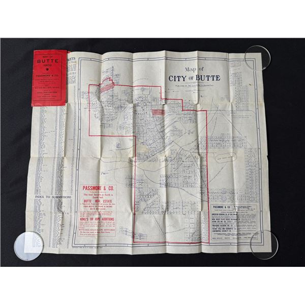 1909 Map of Butte Montana