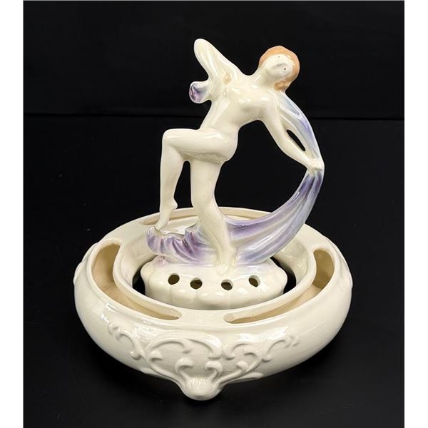 Goebel Art Deco Nude Scarf Dancer Flower Frog