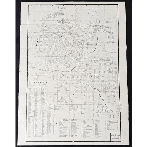 1951 Map of Butte Montana