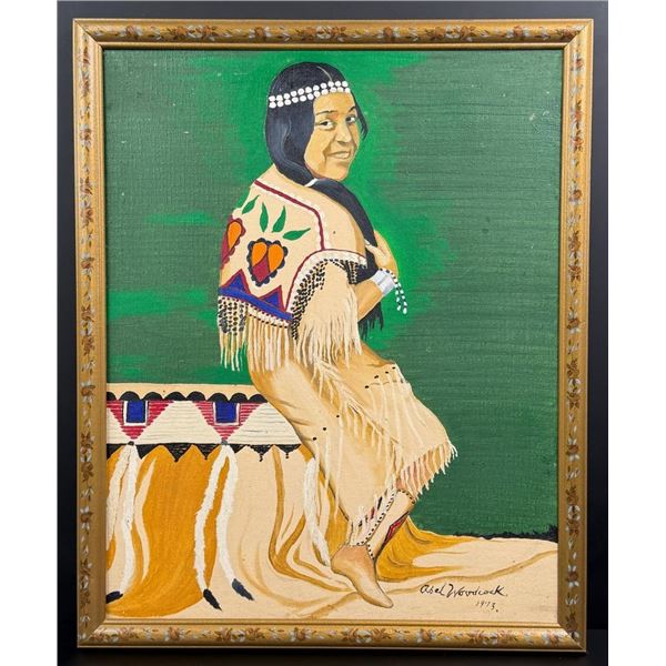 Abel Woodcock Flathead Indian Maiden Painting