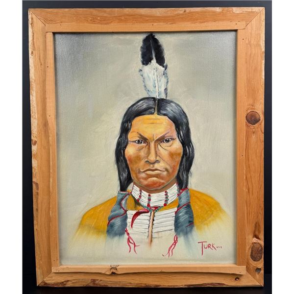Turk Montana Native American Indian Painting