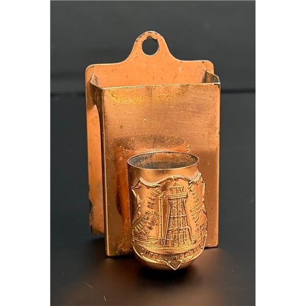 Butte Montana Souvenir Copper Matchbox Holder