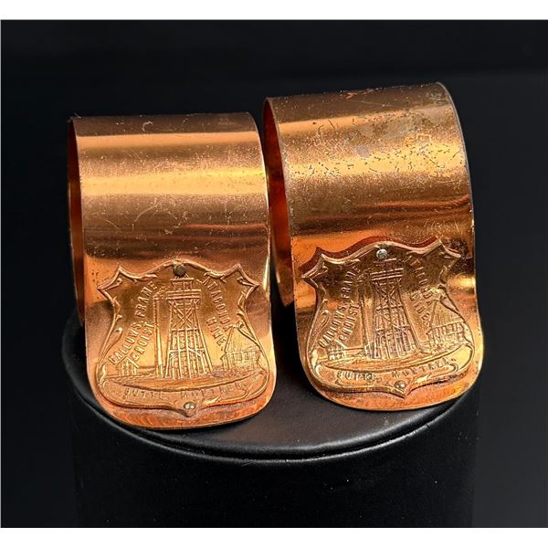 Butte Montana Copper Souvenir Napkin Rings