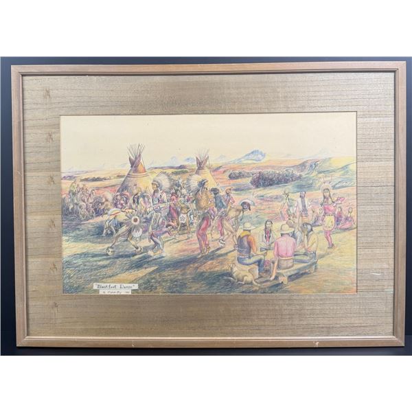 Calvin Boy Montana Blackfoot Indian Drawing