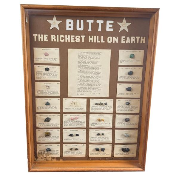 Butte Montana Mineral Display Cabinet
