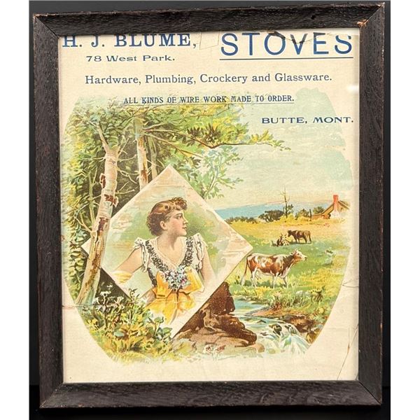 Butte Montana HJ Blume Advertising Broadside