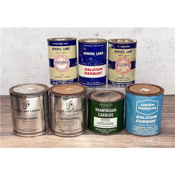 Union Carbide Miners Mining Lamp Fuel Cans