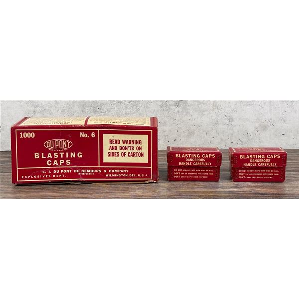 Butte Montana Dupont No 6 Blasting Caps Boxes
