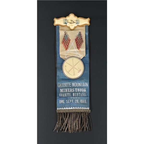 1888 Granite Montana Miners Union Ribbon