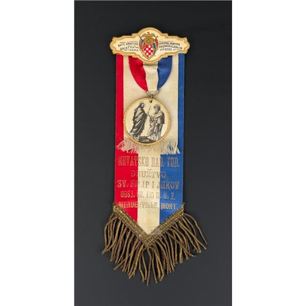 Meaderville Montana Croatian Society Ribbon