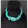 Image 1 : Southwest Turquoise Howlite Nugget Necklace