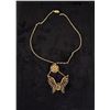 Image 2 : Victorian Iridescent Butterfly Filigree Necklace