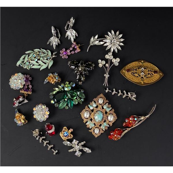 Collection of Rhinestone Costume Jewelry