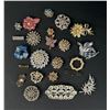 Image 1 : Collection of Rhinestone Costume Jewelry Brooches